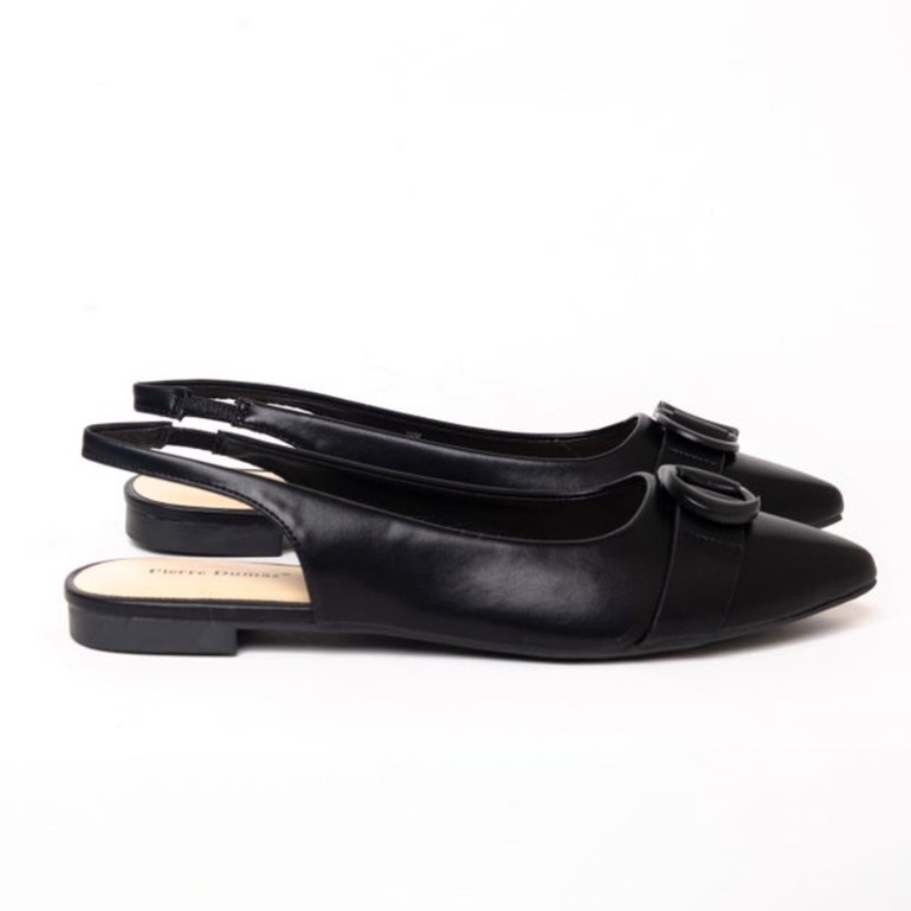 Pierre Dumas Black Slingback Flats - Picture 2 of 7